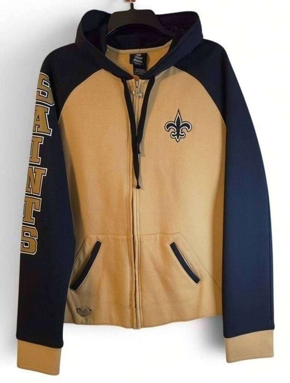 Reebok NFL Team Apparel N.O. Saints Women's Full-Zip Hoodie Sweatshirt  XL